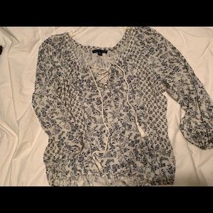 Floral tie up blouse from American Eagle.